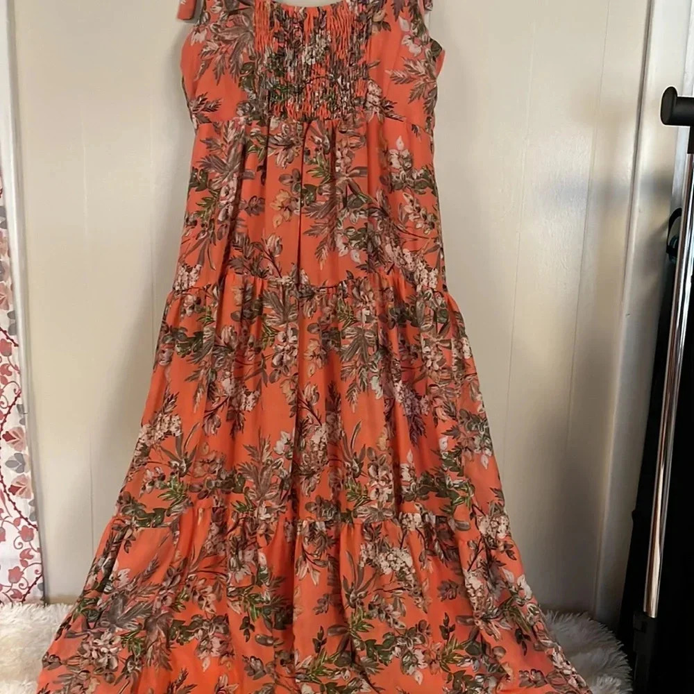 Melonie T Sleeveless Floral Dress. Maxi Sz 14 - Picture 6 of 12